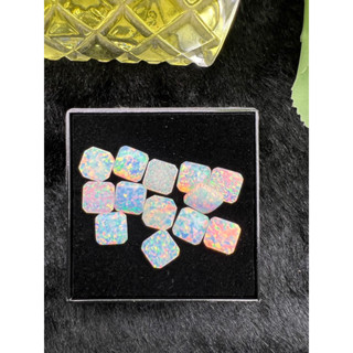 Lab opal square shape 9x9mm 1 pieces