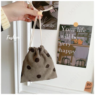 พร้อมส่ง⚡ มีเก็บเงินปลายทาง💸 กระเป๋าผ้าหูรูด อเนกประสงค์ ขนาด 13.5 x 16 ซม. ถุงผ้าใส่ของ มีหลายสีให้เลือก : Do hight