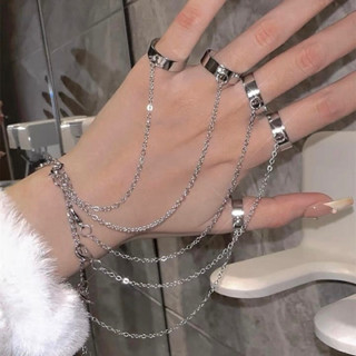 🔥Sale🔥เซ็ทแหวนแต่งอะไหล่โซ่คล้องมือ Chain Ring พร้อมส่ง