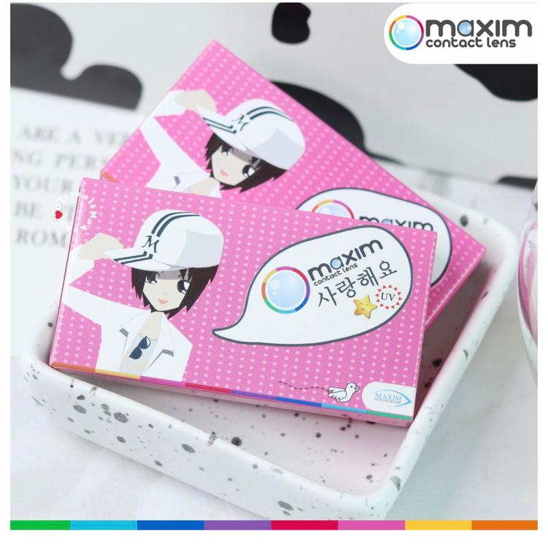 Maxim contact lens สีน้ำตาล -2.00 รายเดือน