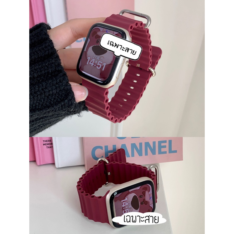 uT ยาง สีใหม่ สายนาฬิกา smart Watch11 10 9 8 ultra 7 6 5 4 3 2 1  Size 40/41/42mm 44/45/49mm strap smart watch สายiWatch ราคา ถูกที่สุด ดีลบีเคเค แกลเลอรีภาพที่ 6