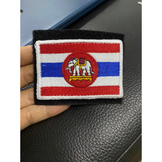 ธงราชนาวี อาร์มปักผ้าธงราชนาวี สำหรับติดเสื้อหน้าหมวกขนาด5x7cm