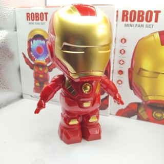 Ironmanพัดลมพกพา พัดลมชาร์ตไฟusb พัดลมmini พัดลมน่ารัก