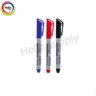 ปากกาเคมี (แพ็ค3ด้าม) FO-PM02-B12 Flex office ดำ/แดง/น้ำเงิน
