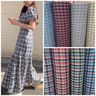 ผ้า ลายสก็อตตาราง ผ้าพร็อพถ่ายรูปลายสก็อต/ลายตารางเนื้อผ้าทอ…