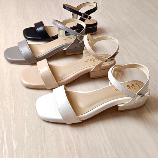 รองเท้ารัดส้นผู้หญิง สไตล์เกาหลี สูง 1 นิ้ว ของแท้จาก LT Design Brand รุ่น LT-05  ( พร้อมส่ง )