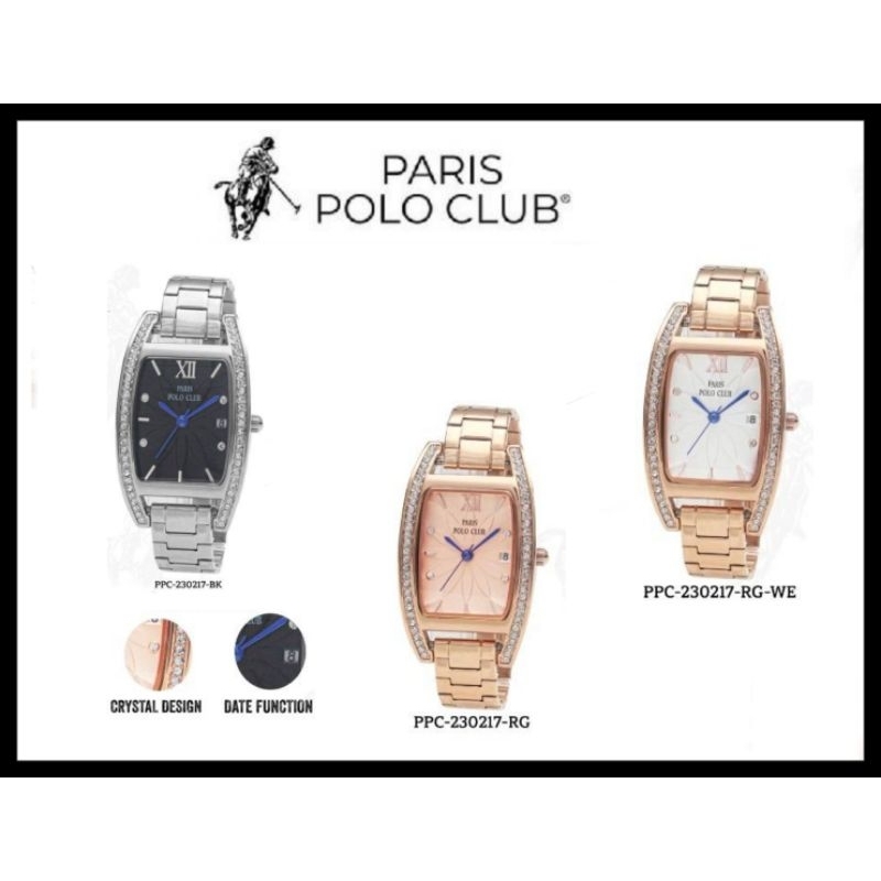 Paris Polo Club นาฬิกาผู้หญิง รุ่น PPC-230217 สายสเตนเลส