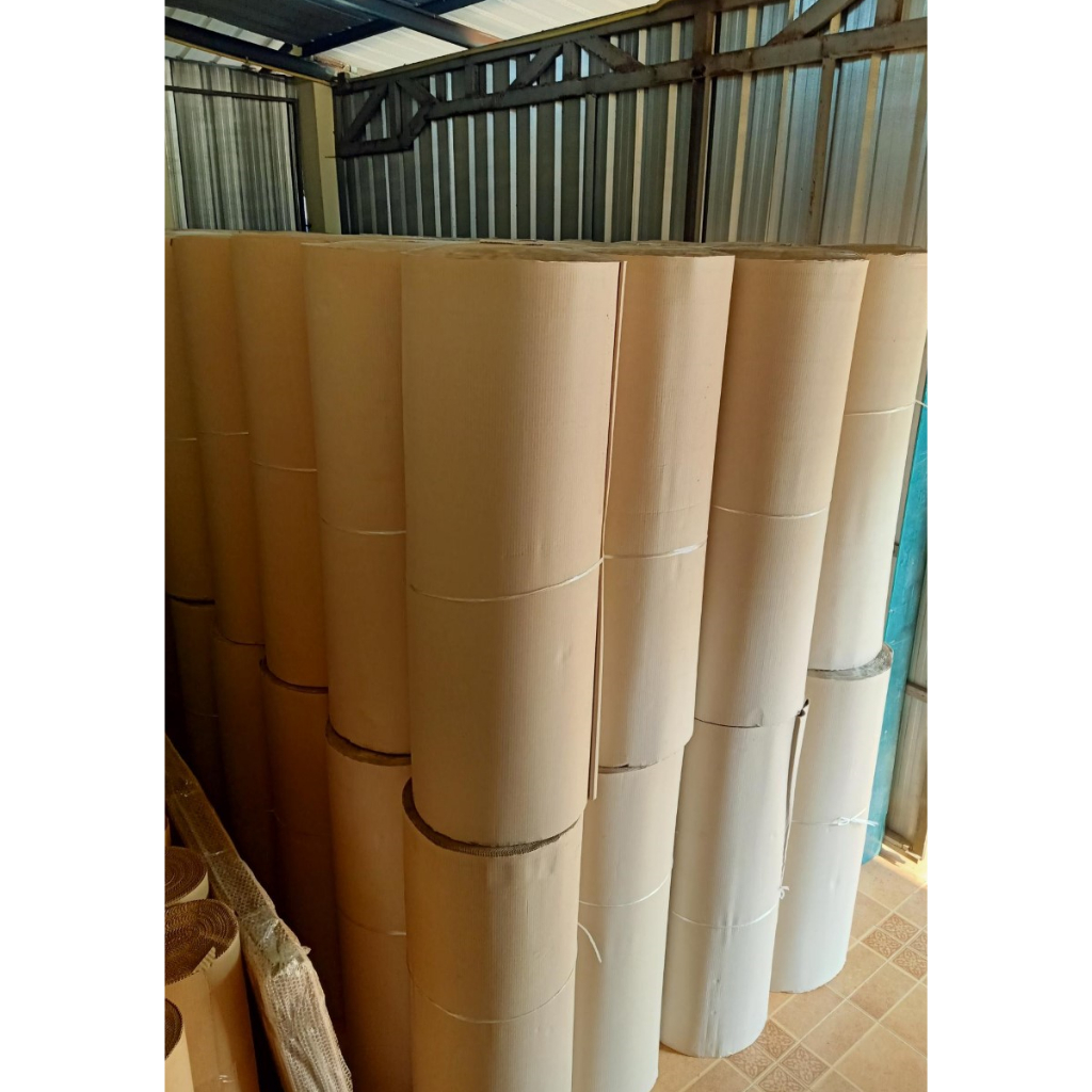 กระดาษลูกฟูก 2 ชั้น หน้ากว้าง 48" ยาว 10 ม.น้ำหนัก 5 กก/ม้วน ราคา 170 บาท/ม้วน สั่งสินค้าได้ไม่เกิน 2 ม้วน/บิล