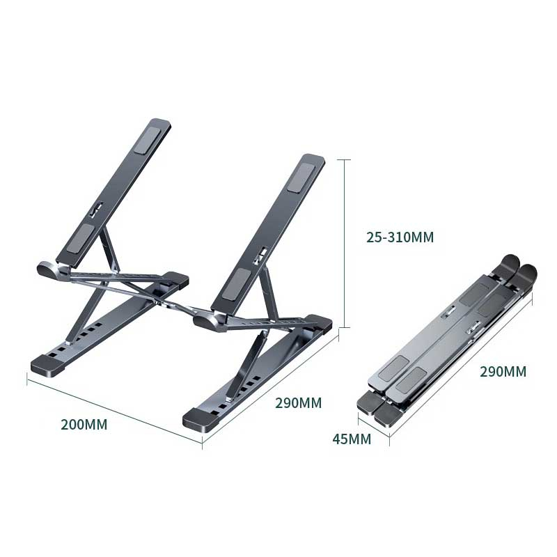 แท่นวางโน๊ตบุ๊ค ขาตั้งโน๊ตบุ๊คพกพา Notebook Laptop Stand อลูมิเนียมอัลลอยด์ รุ่นอัพเกรด