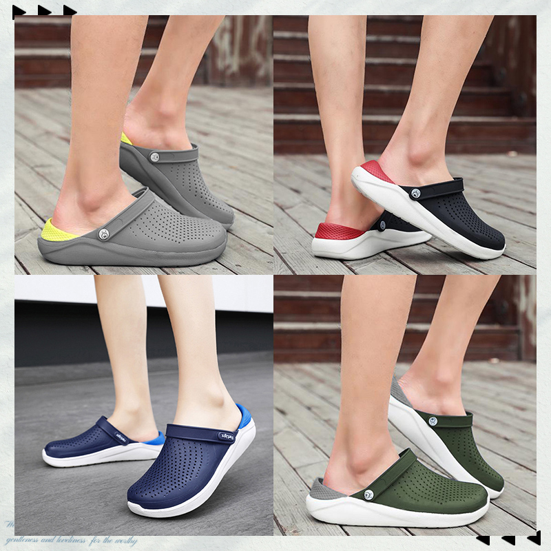 LHSunshine รองเท้าแตะลำลองแฟชั่นชายหญิง มี4สี ใส่สบาย มีรูระบายอากาศมีพร้อมสายรัดส้นเท้าสุดแนว สวมใส่ได้ทุกวัยไม่💚