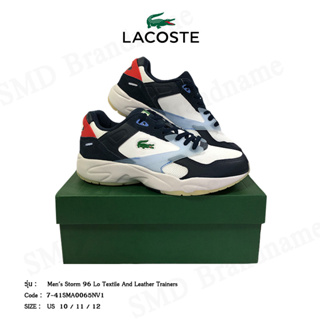 Lacoste รองเท้าผ้าใบ รุ่น Mens Storm 96 Lo Textile And Leather Trainers Code: 7-41SMA0065NV1