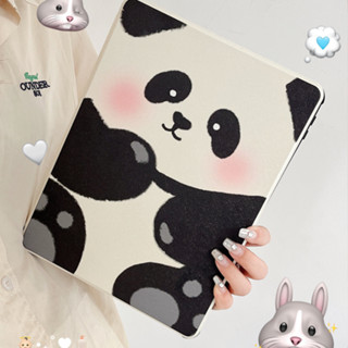 🎁ส่งของขวัญ🎁panda น่ารัก เคส for iPad Gen10 10.9 2022 Gen9 10.2 pro 11 2021 cat เคสไอแพด Air4 5 Case การหมุน 360 องศา