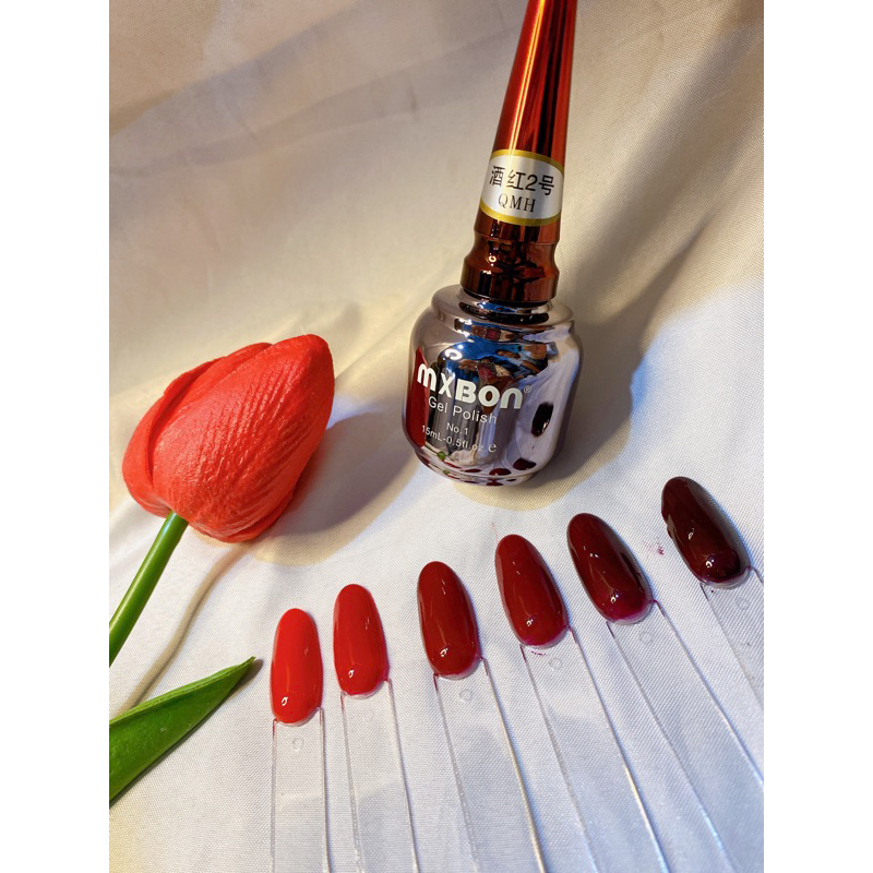 เซ็ทสีMxbonโทนสีแดง6สีแดงขับผิวแดงเรียกทรัพย์