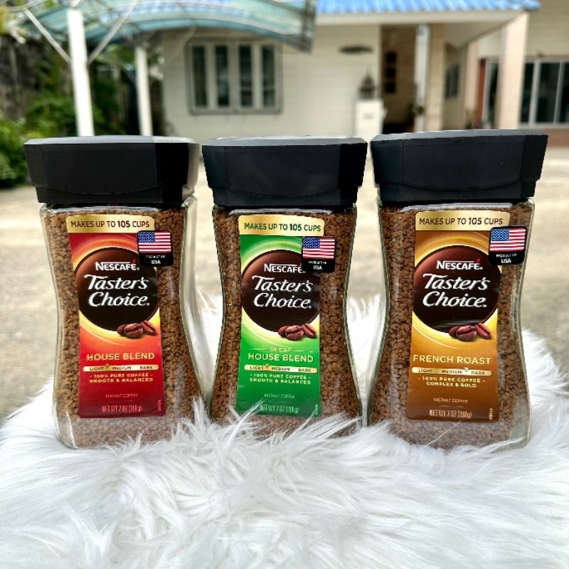 พร้อมส่ง ☕ กาแฟสกัดกาเฟอีน Nescafe taster's choice decaf 198 g.☕ กาแฟ ไม่มีคาเฟอีน