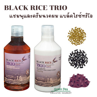 Myth Black Rice Trio Anti-Hairloss Treatment Shampoo and Conditioner แชมพู และ ครีมนวด ขนาด 290 ml. ซ่อมแซม ผมเสีย เงางา