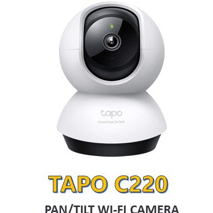 Tapo C220 (IP CAMERA) 4MP 2K QHD Pan/Tilt AI Home Security Wi-Fi Camera