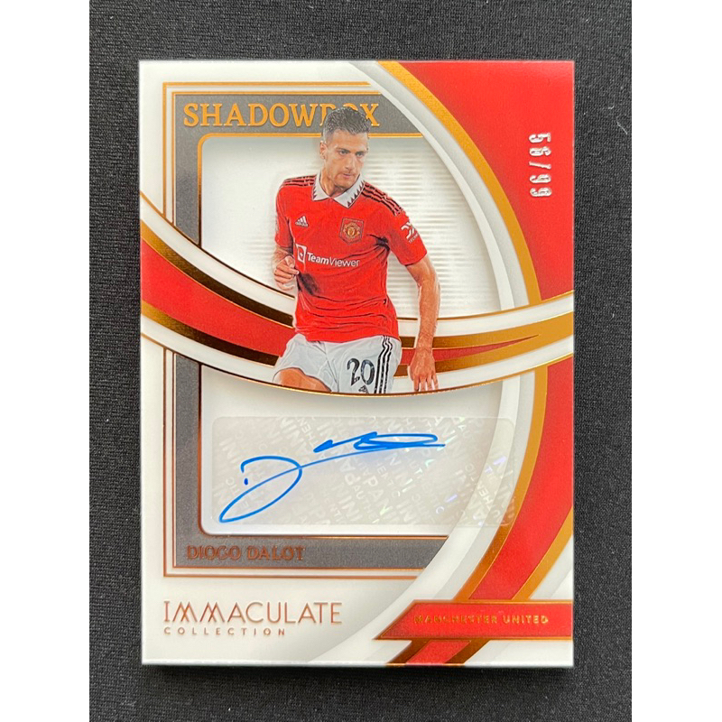 2022-23 Immaculate Shadowbox Diogo Dalot Auto  #/99