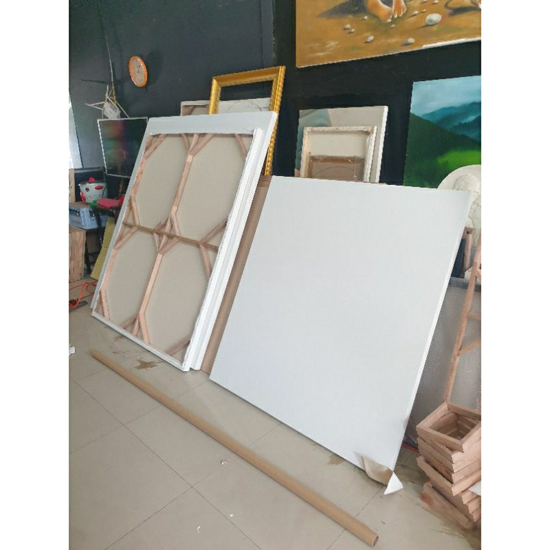 เฟรมผ้าใบ แคนวาส ใช้ canvas 380 แกรมด้วยละเอียด เหมาะสำหรับ ระบายสี ในทันทีเคลือบมาแล้ว 4 ชั้น 100x180cm 80x200 60x200