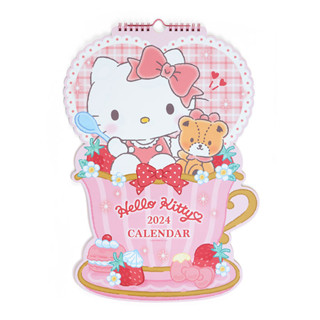 [ส่งตรงจากญี่ปุ่น] ปฏิทินแขวนผนัง 2024 / Sanrio Hello Kitty Die Cut Calendar Japan ใหม่