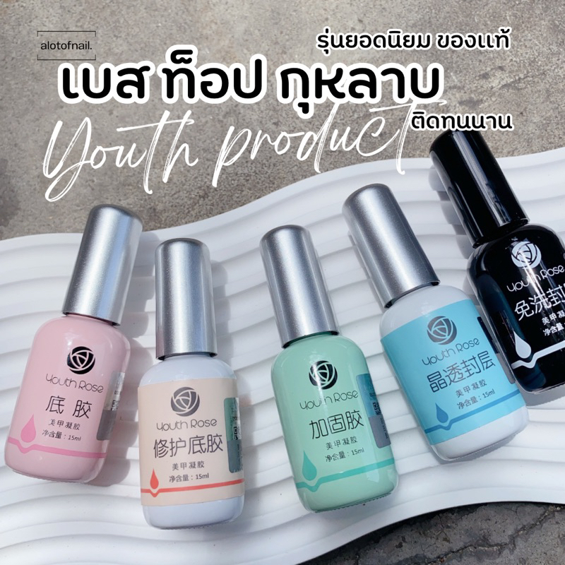 ♦️พร้อมส่ง♦️top coat เจล ท็อปเจล ท็อปกระจก/ base top กุกลาบตัวดังของเเท้100% ใช้ดีติดอันดับ