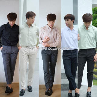 COTTON TWILL SHIRTS เสื้อเชิ้ตแขนยาวรุ่นคอปก (ไม่มีกระเป๋า)-THE BEP.STUDIO