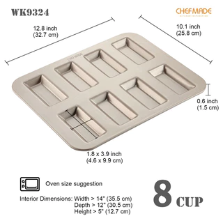 พิมพ์อบขนม ฟินองเซีย 8 ช่อง Chefmade financier cake mould