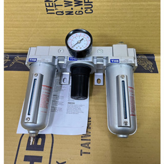 THBชุดกรองลม ตัวดักน้ำ+ปรับลม+จ่ายน้ำมัน รุ่น C70 (Filter+Regulator+lubricator) รับแรงดันได้สุด17 บาร์