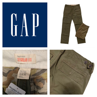 Gap Khakis Regular กางเกงคาร์โก้ ขายาว สีเขียว