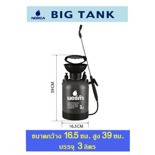 นอร์ก้าNORCA ให้คุ้มๆ ค่ะ ซื้อขวดฉีดน้ำรุ่นBig Tank-บิ๊กแทงค์ ขนาด 3 ลิตร สะดวกมาพร้อม โฟมล้างแอร์