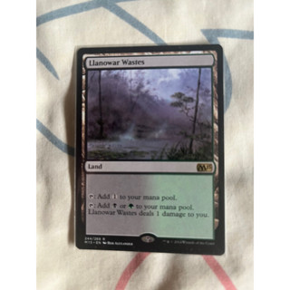 การ์ด MTG Llanowar Wastes Land Magic the gathering EDH รุ่น Core Set M15 สภาพ Nm