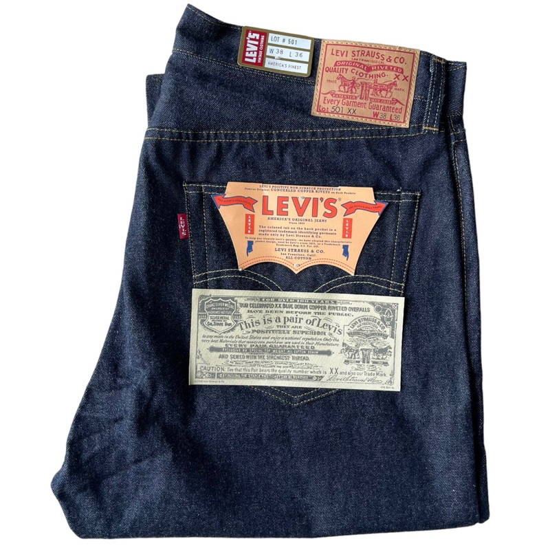 กางเกงยีนส์ ลีวายส์ Levi's lvc 1955 501xx Big E Made in USA