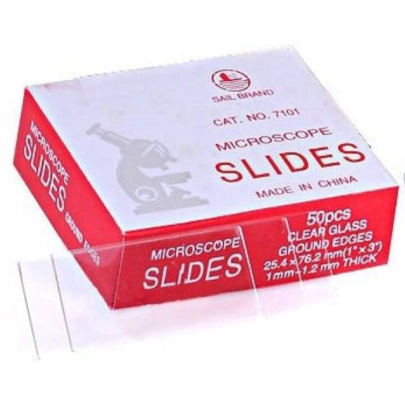 แผ่นสไลด์ กล้องจุบทรรศน์ แบบใส Microscope slide