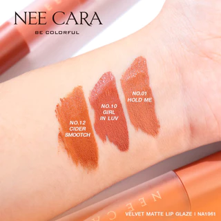 ลิปสติก นีคาร่า บี คัลเลอร์ฟูล เวลเวท แมท ลิป เกรซ Nee Cara Velvet Matte Lip Glaze 4g.