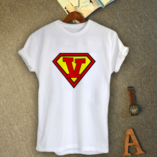 เสื้อยืดอักษรภาษาอังกฤษ ตัว V Superman