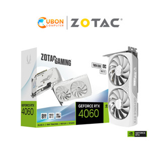 การ์ดจอ VGA ZOTAC GAMING GEFORCE RTX 4060 TWIN EDGE OC WHITE EDITION - 8GB GDDR6 ประกันศูนย์ 3 ปี