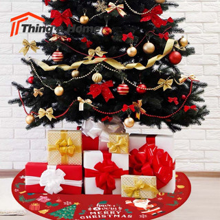 Thing a Home พรมทรงกลมปูพื้น ลายคริสต์มาส กันลื่น แต่งห้อง พรมคริสต์มาส Merry Christmas