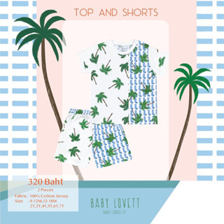 New*babylovett top and short palm spring 12-18