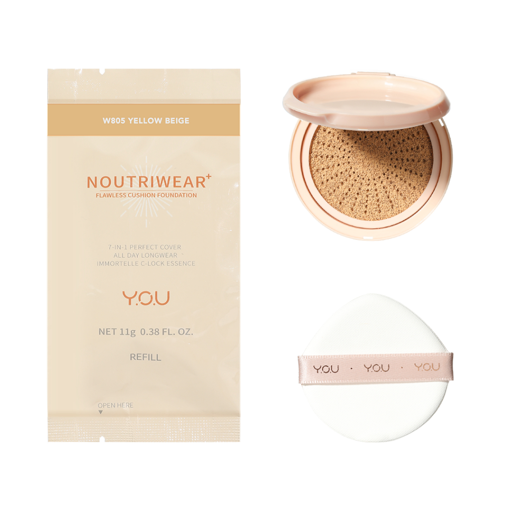 Y.O.U awless Cushion foundation「REFILL」11g.วาย.โอ.ยู นูทริแวร์พลัส ฟลอเลท คุชชั่น ฟาวน์เดชั่น (รีฟีล)