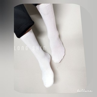 ถุงเท้าใยฝ้าย ทรงแข้งยาว ทอร่องหริบ รุ่น Long Shin