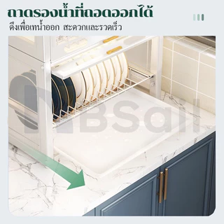 💥NEW💥NBSail 2/3ชั้น ที่วางจาน กันฝุ่น กันแมลงที่คว่ำจาน ชั้นวางของครัวพร้อมถาดรองน้ำ ชั้นวางของในคร