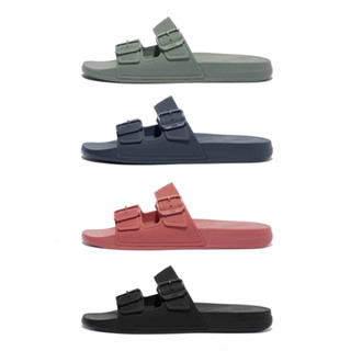 [ลิขสิทธิ์แท้] FITFLOP iQUSHION MENS TWO-BAR BUCKLE SLIDES รองเท้าแตะ ฟิตฟลอป ผู้ชาย แท้ GS9