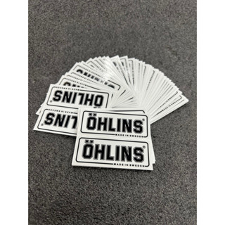 สติ๊กเกอร์ โช้ค OHLINS โอลิน  ราคาต่อ1 แผ่น ติดได้1คู่