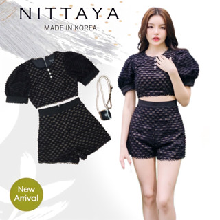 ราคาถูกที่สุด!! NITTAYA เซตเสื้อ+กางเกงขาสั่น BLACK