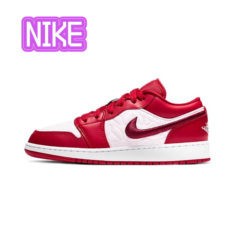 Jordan Air Jordan 1 Low SE Christmas Red รองเท้าผ้าใบ Low Top สีขาวแดง ของแท้ 100%