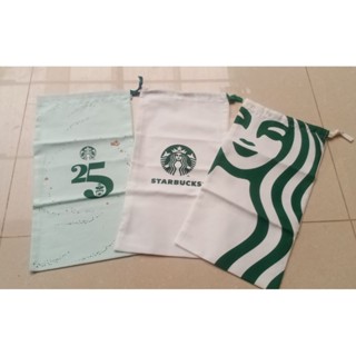 (สตาร์บัคแท้100%) ถุงผ้า25ปีใส่แก้ว สตาร์บัค PP-ECOM 25TH ANNIVERSARY MERCH BAG ( มี3แบบ)