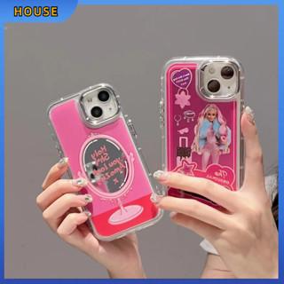 💲คูปองเคลม💲เคสไอโ case for iphone 11 12 ตุ๊กตาบาร์บี้ เคส 14 13 12 11 pro max ป้องกันกระจก การป้องกันอย่างเต็มที่