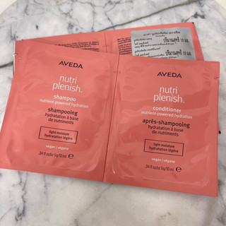 Aveda Nutriplenish powered hydration Shampoo 10 ml + Conditioner 10 ml แบบซองชมพู