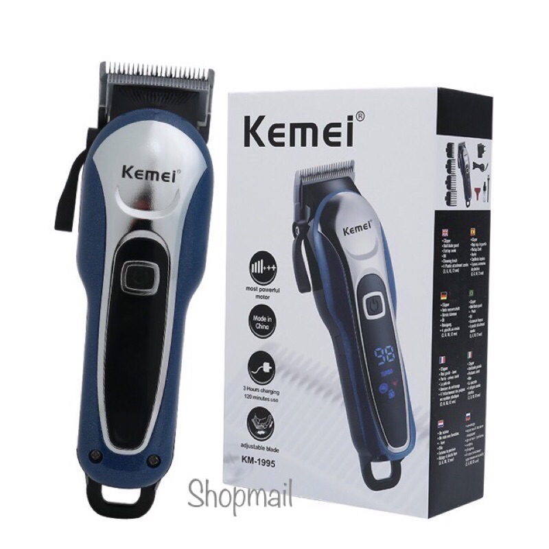 แบตตาเลี่ยนตัดผม Kemei KM-1995 ของแท้ แบตเตอเลี่ยนตัดผมไร้สาย ปัตตาเลียนตัดผมใช้ดี