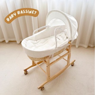 เปลเด็กอ่อน Baby Bassinet  ตะกร้าหวาย Handmade ใช้งานได้แบบ 3-in-1