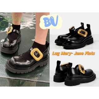 แบรนด์ใหม่ 100% ของแท้ BOTTEGA VENETA / BV LUG MARY JANE FLATS สุภาพสตรีรองเท้าหนังแฟชั่น